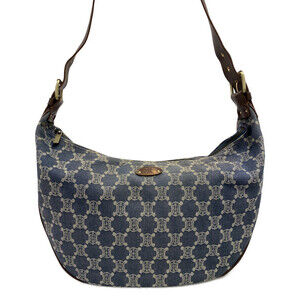 Celine Paris Macadam Denim Hobo Bag Blue